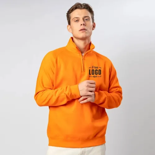 Felpa Mezza Zip Uomo Personalizzata